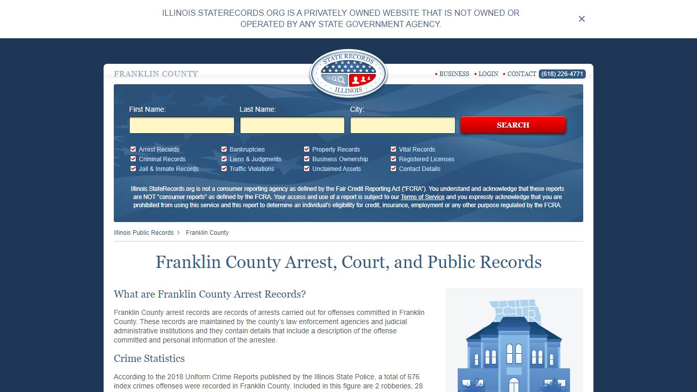 Franklin County Arrest, Court, and Public Records