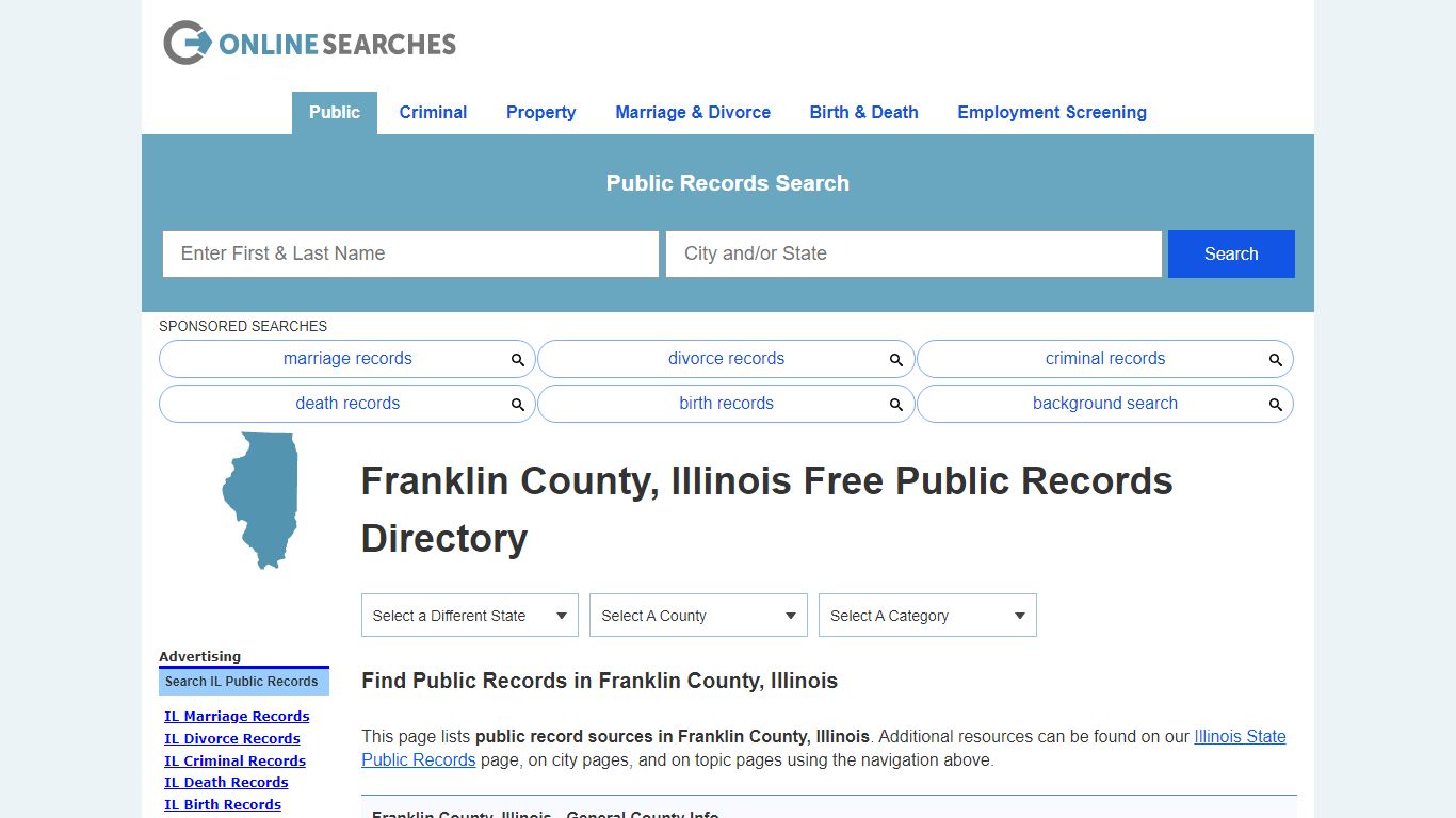 Franklin County, Illinois Public Records Directory